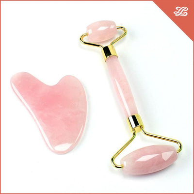 Lush Lola™ - Rose Quartz Roller and Gua Sha Box Set - Lush Lola™